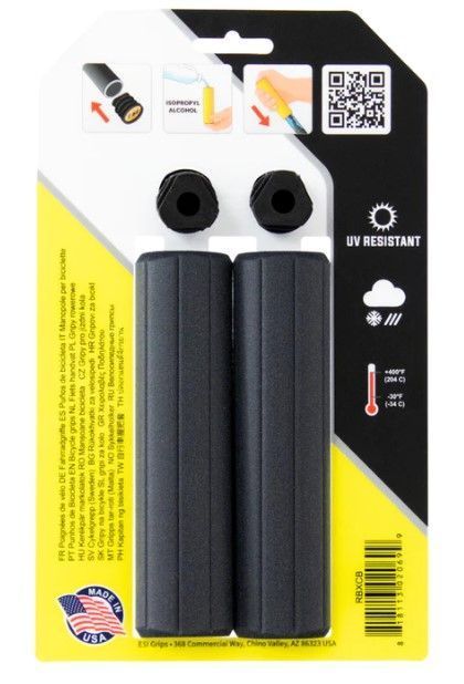 Грипсы ESI Ribbed Extra Chunky Black Silicone Bicycle Grips RBXCB фото у BIKE MARKET