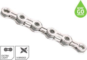 Цепь KMC X11EL NPNP Waxed Chain 1/2"x11/128 ,(облегченный), silver/silver 118 линков CHA-41-49 фото у BIKE MARKET