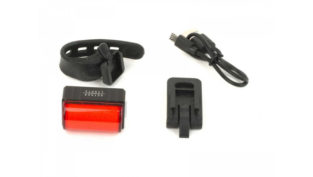 Фонарь мигалка задний Author A-Square USB CobLed 100 lm, черный с красным рефлектором 12039975 фото у BIKE MARKET