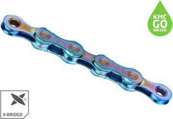 Ланцюг KMC X12 1/2"x11/128 NPNP Waxed Chain, Aurora Blue 126 лінків CHA-28-47 фото у BIKE MARKET