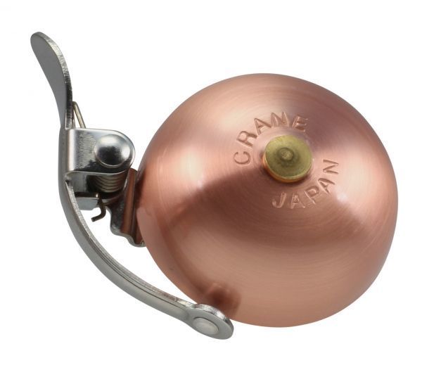 Звонок MINI SUZU CRANE, Brushed Copper, 45мм латунь, спейсер CR-MSZHS-COB фото у BIKE MARKET