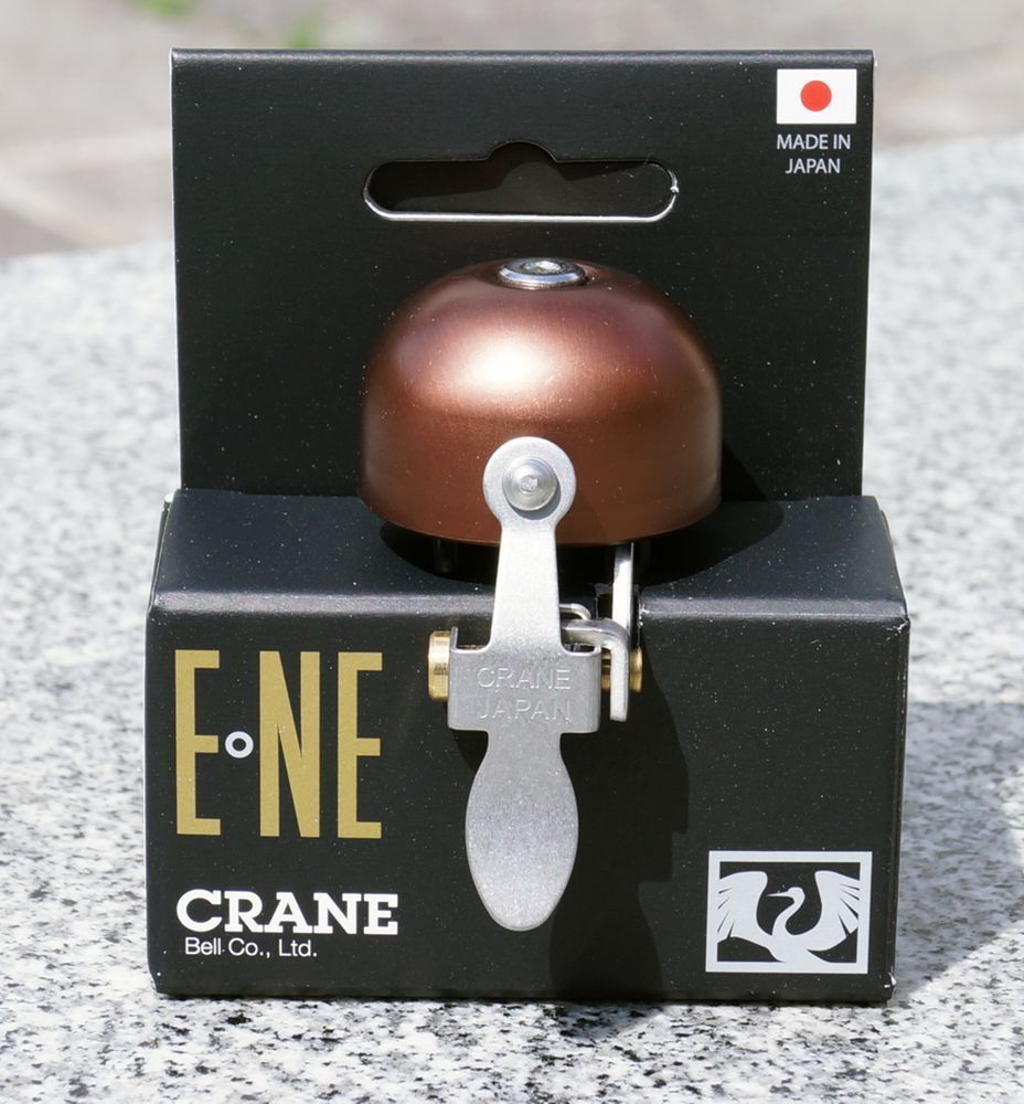 Дзвінок E-NE CRANE, Brown, 37мм алюміній, скоба CR-ENE-BR фото у BIKE MARKET
