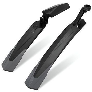 Крило пер+зад 26"-29" Green Cycle MFR-89, швидкозйомне кріплення, гнучкі боковини, вага 251 грам, довж. пер 620 мм, довж. зад 540 мм, чорні MUD-87-31 фото у BIKE MARKET