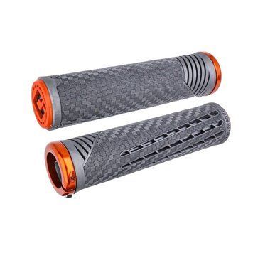 Гріпси ODI CF Grip v2.1 Lock-On Lnyx Gray/Org w/OrgClamp F35CFGO-O фото у BIKE MARKET