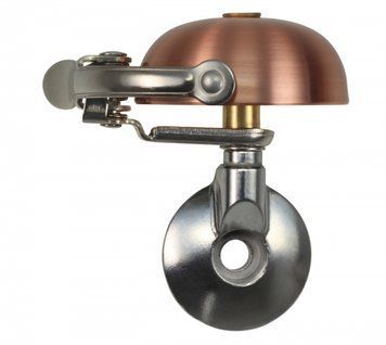 Звонок MINI SUZU CRANE, Brushed Copper, 45мм латунь, топкеп CR-MSZAC-COB фото у BIKE MARKET
