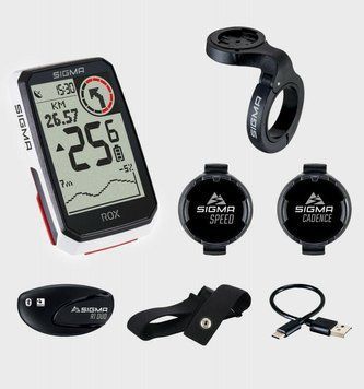 Велокомп'ютер Sigma ROX 4.0 з датчиком пульсу і каденсу White Sensor Set Sigma Sport SD01065 фото у BIKE MARKET
