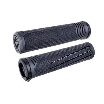 Гріпси ODI CF Grip v2.1 Lock-On Pearl Blk/Gpht w/MtBlk Clamp F35CFBH-B фото у BIKE MARKET
