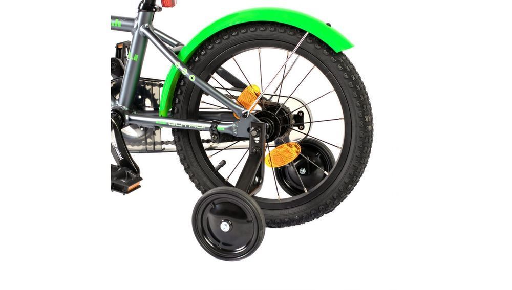 Велосипед AUTHOR Stylo II 16", рама 9", матовый темно серый/зеленый 2023012 фото у BIKE MARKET