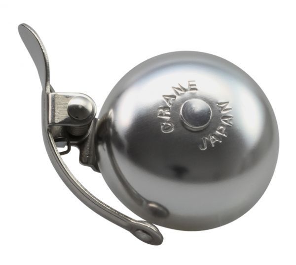 Звонок MINI SUZU CRANE, Matte Silver, 45мм алюминий, скоба CR-MSZSB-SL фото у BIKE MARKET