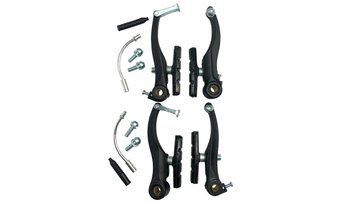 Гальма KW V-brake, комплект 2 шт, посилені, чорного кольору 25017 фото у BIKE MARKET