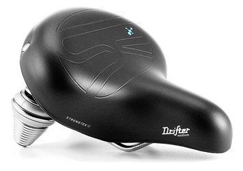Сідло Selle Royal DRIFTER SMALL STRENGTEX, Royalgel, оббивка Strengtex, 251х221мм, 995г, хромовані рейли і пружини, unisex, чорне SAD-94-71 фото у BIKE MARKET