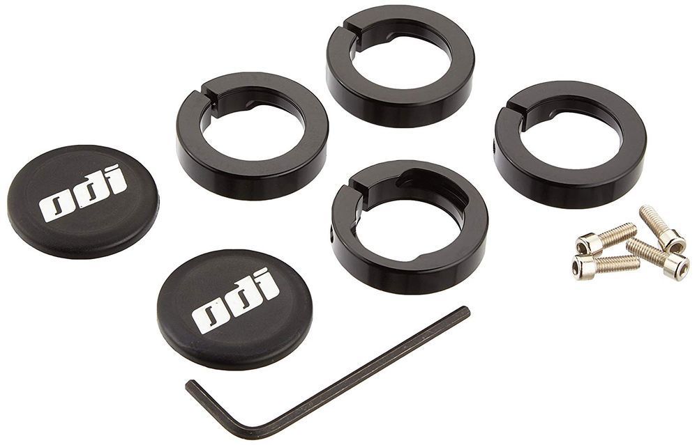 Замки для грипс ODI Set Lock Jaw Clamps w/Snap Caps - Black (черные) D70LJB фото у BIKE MARKET