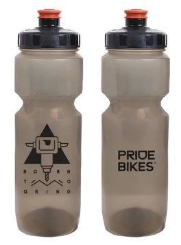Фляга 0,8 Pridebikes GBT-558LBC Born to grind, дымчатая с черным BOT-51-15 фото у BIKE MARKET