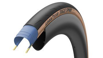 Покришка 700x25C (25-622) GoodYear EAGLE Sport tube type, folding, black/tan, 60tpi TIR-28-85 фото у BIKE MARKET