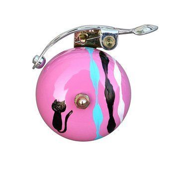 Звонок HANDPAINTED SUZU CRANE, Neko "Кот", 55мм алюминий, скоба CR-HSZSB-KN фото у BIKE MARKET