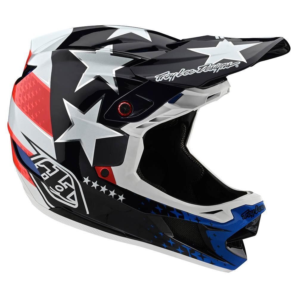 Вело шолом фуллфейс TLD D4 Composite Freedom 2.0 Red/White розмір S 140777002 фото у BIKE MARKET