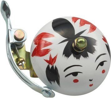 Звонок HANDPAINTED SUZU CRANE, Onna - "Девушка", 55мм алюминий, скоба CR-HSZSB-ON фото у BIKE MARKET