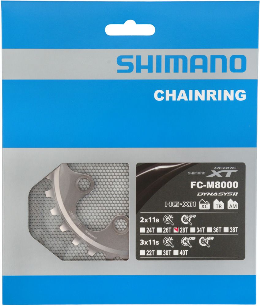 Зірка шатунів Shimano FC-M8000 DEORE XT 28 зуб. -BD для 38-28T Y1RL28000 фото у BIKE MARKET