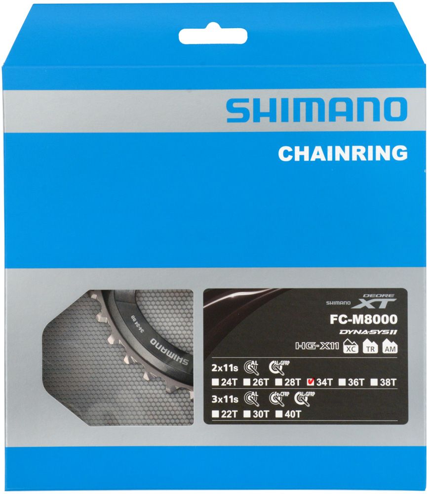 Зірка шатунів Shimano FC-M8000 DEORE XT 34 зуб.-BB для 34-24T Y1RL98070 фото у BIKE MARKET