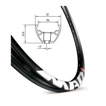 Обід Mach1 MAD DISC, 26", 36 отв. AV чорний 370558 фото у BIKE MARKET