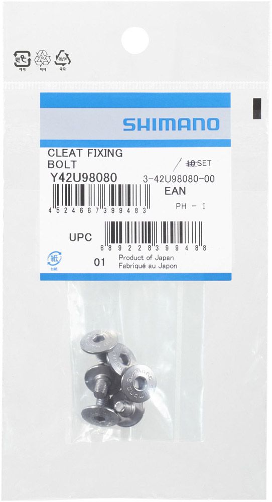 Гвинти шипів Shimano SPD SL (M5X8MM) 6шт. комплект Y42U98080 фото у BIKE MARKET