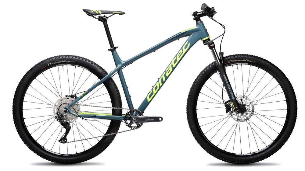 Велосипед Corratec X-Vert Expert серо-синий/черно-синий/неон зеленыйс - размер 39 BK26022-39gbG00 фото у BIKE MARKET