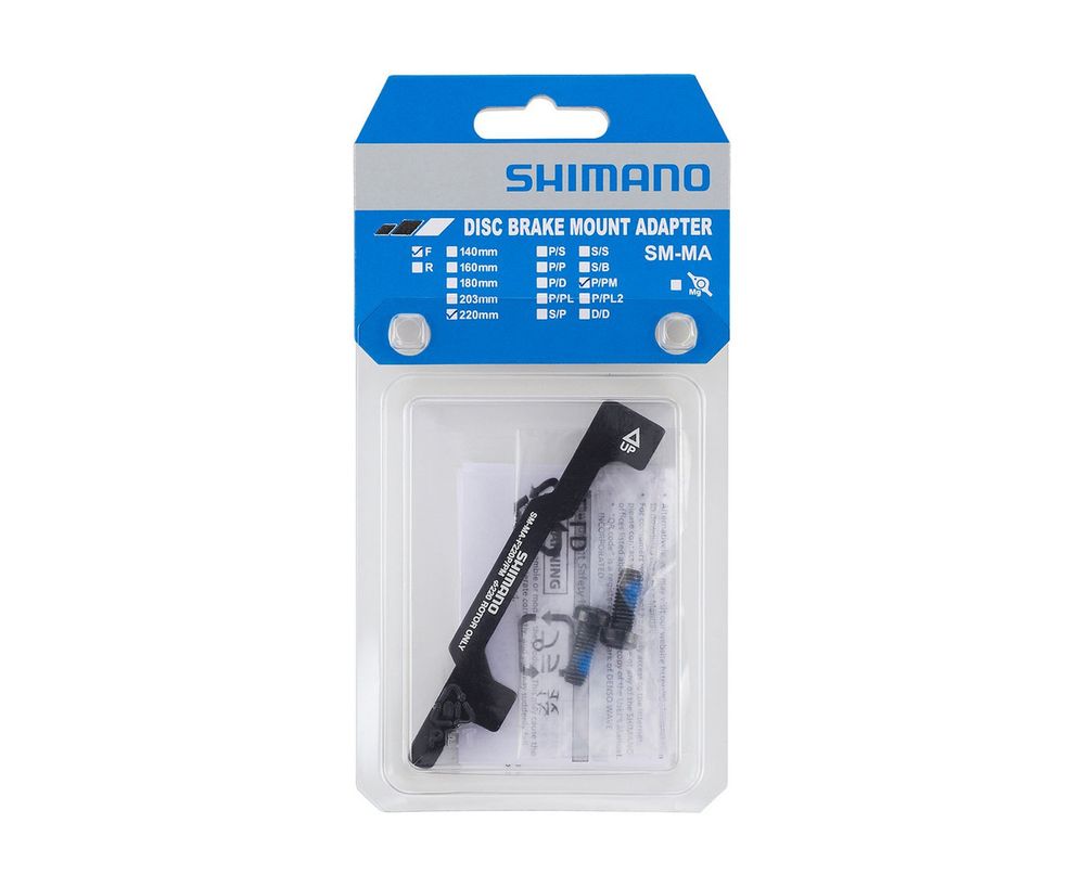 Адаптер Shimano для тормозных дисков, передний SM-MA-F220 PM/PM, ротор 220мм (180/220) ESMMAF220PPM фото у BIKE MARKET