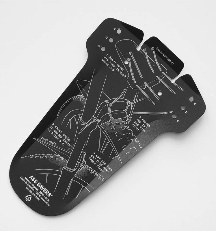Крило переднє Mudder Regular ASS SAVERS, Black MFR-1-BLK фото у BIKE MARKET