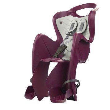 Сиденье заднее Bellelli Mr Fox Lux Relax B-fix темно-красное с серой подкладкой SAD-99-68 фото у BIKE MARKET