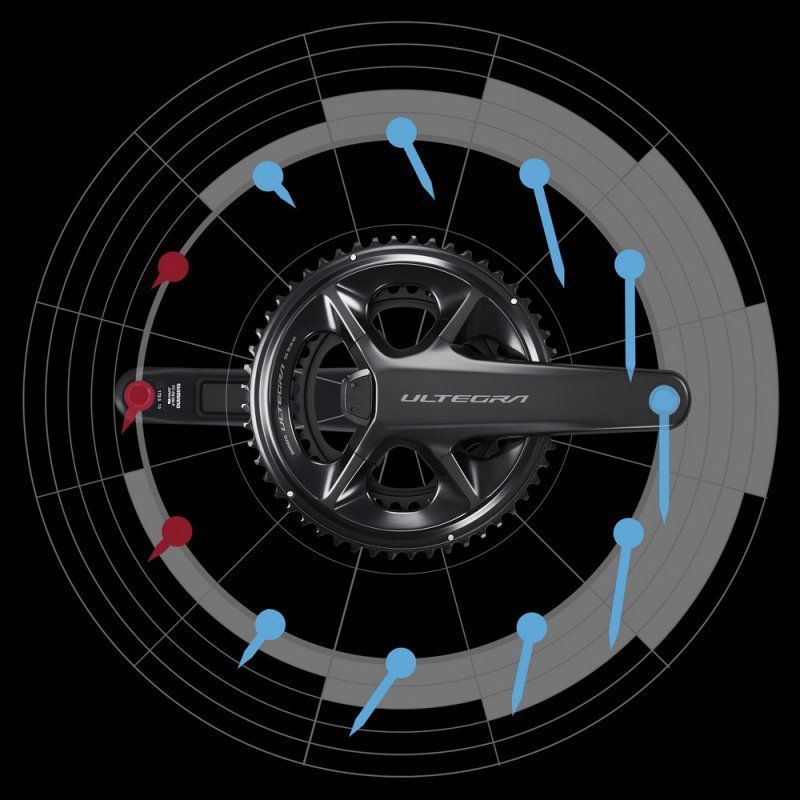 Шатуни FC-R8100-P ULTEGRA, Hollowtech II 172,5мм 52Х36, з вимірювачем потужності IFCR8100PDX26D фото у BIKE MARKET