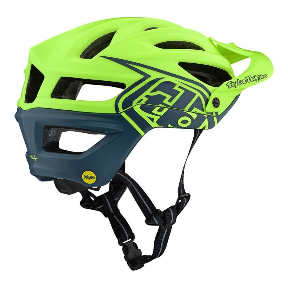 Вело Шолом TLD A2 Mips Decoy Flo Yellow / AIR Force Blue Розмір S 191485001 фото у BIKE MARKET