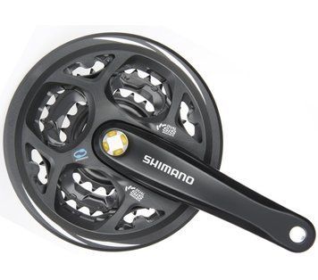 Шатуни Shimano FC-M311, 175мм, 48X38X28, захист зірок EFCM311E888CL фото у BIKE MARKET