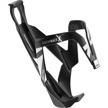 Фляготримач Elite CUSTOM RACE X чорний з білим, глянсовий 0240103 фото у BIKE MARKET