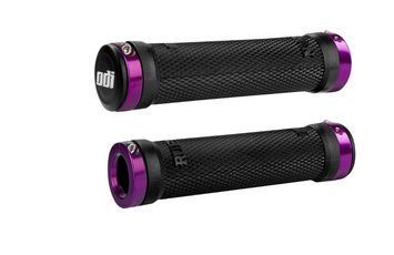 Грипсы ODI Ruffian MTB Lock-On Bonus Pack Black/Purple Clamps (черные с фиолетовыми замками) D30RFB-PR фото у BIKE MARKET