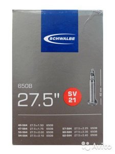 Камера 27,5" (40/62-584) Schwalbe SV21 40мм EK TUB-09-09 фото у BIKE MARKET