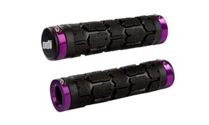 Грипсы ODI Rogue MTB Lock-On Bonus Pack Black w/Purple Clamps, (Черные с фиолетовыми замками) D30RGB-PR фото у BIKE MARKET