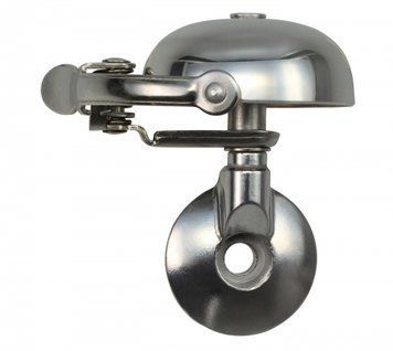 Звонок MINI SUZU CRANE, Polished Silver, 45мм алюминий, топкеп CR-MSZAC-PL фото у BIKE MARKET