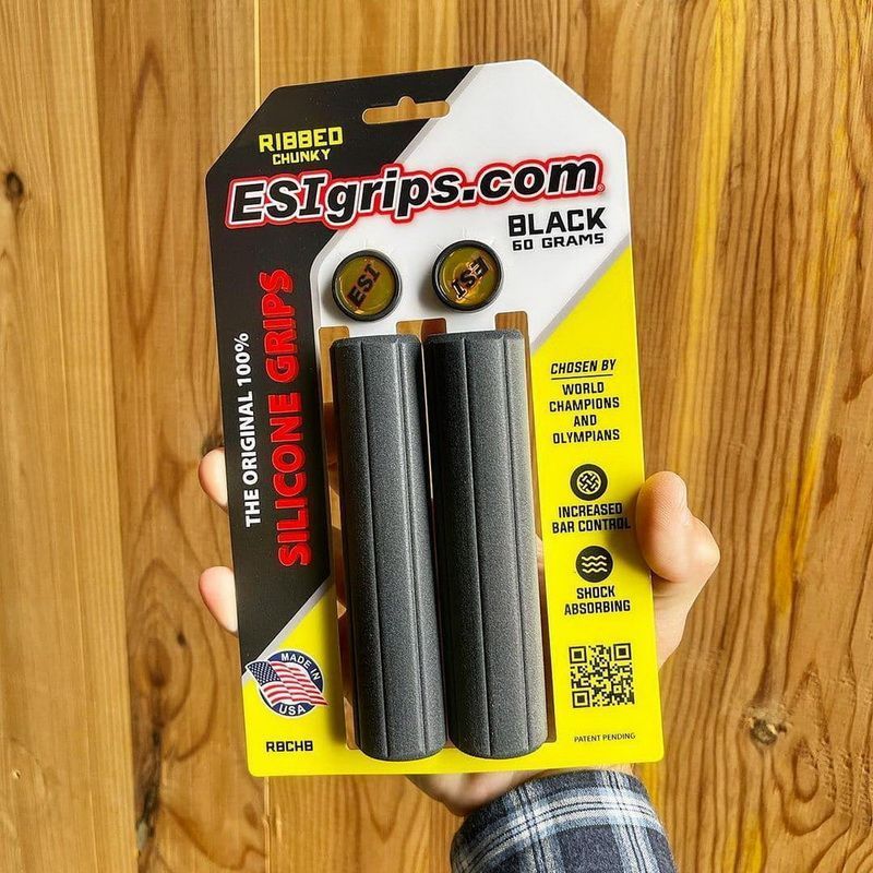 Грипсы ESI Ribbed Chunky Orange Silicone Bicycle Grips RBCHO фото у BIKE MARKET