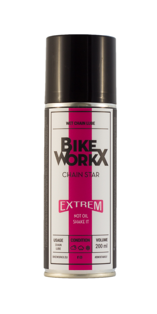 Смазка для цепи BikeWorkX Chain Star Extreme спрей 200 мл. CHAINE/200 фото у BIKE MARKET